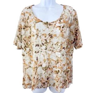 Your 6th Sense Burnout Print Scoop Neck Top